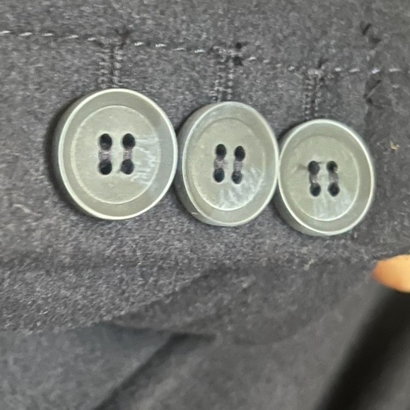 Men’s Topman dark blue wool coat size large unisex women women’s - Picture 7 of 15